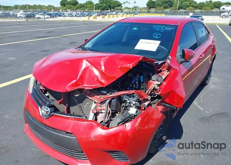 2016 Toyota Corolla Le from USA, damaged, VIN 2T1BURHE4GC587367